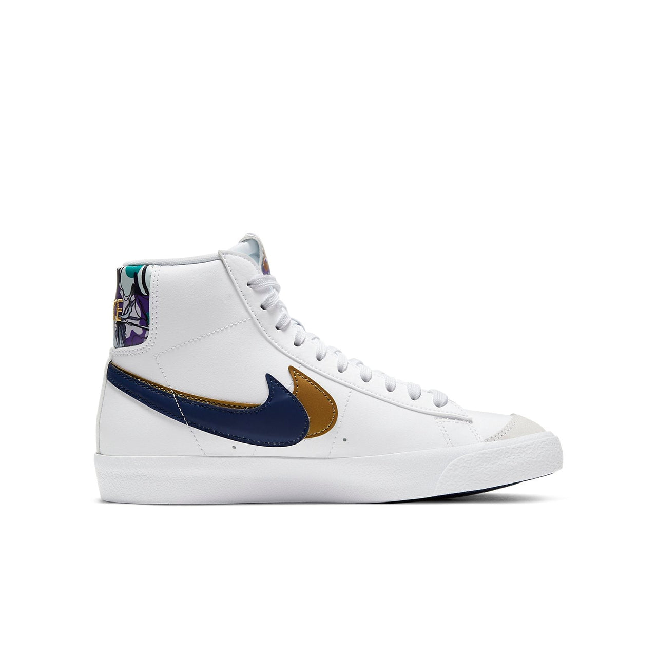 (GS) Nike Blazer Mid '77 SE 'Double Swoosh - White Gold Blue Void' DD1847-102