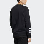 Men's adidas neo Sw Ft Gr Sw Funny Printing Sports Round Neck Pullover Black HA1487