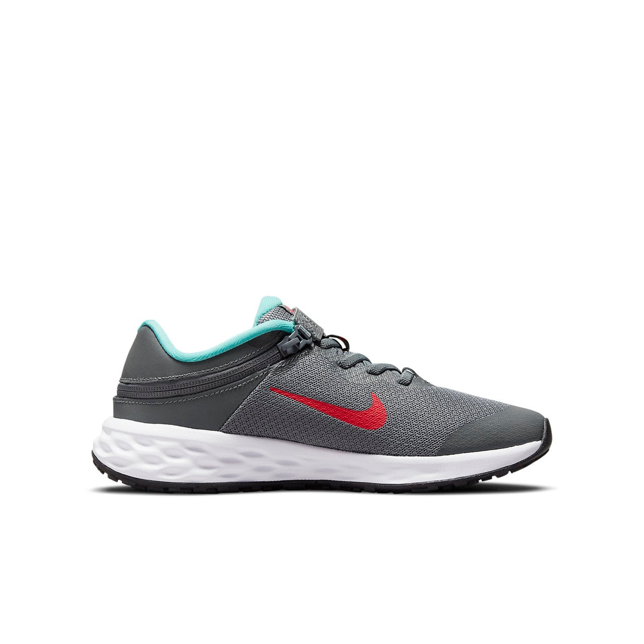 (GS) Nike Revolution 6 FlyEase 'Smoke Grey Siren Red' DD1113-006