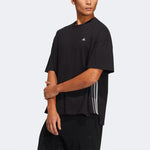 adidas Solid Color Sports Short Sleeve Tee 'Black' HC9979