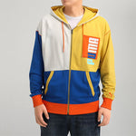 PUMA Full-Zip Hooded Jacket Gray Blue Yellow 530712-05