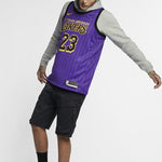 Nike NBA LeBron James City Version Jersey SW Fan Edition lakers 23 Purple AJ4618-510