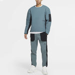 Air Jordan 23 Engineered Contrast Color Stitching Round Neck Pullover Padded Green Jacket DC9657-387