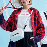 (WMNS) Fila Gradient Plaid Contrasting Colors Pocket Woven Long Sleeves Shirt Red T11W031403F-RD