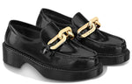(WMNS) LOUIS VUITTON Academy Platform Loafers 'Black' 1A8VRI