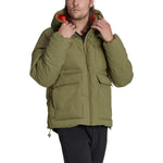 adidas Solid Color Zipper Hooded Down Jacket Men's Green HN9931