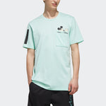 adidas neo M Mcky&mnn T1 Casual Sports Round Neck Cartoon Printing Short Sleeve Green EI4541
