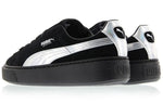 (WMNS) PUMA Suede Platform 'Black/Silver' 363649-01