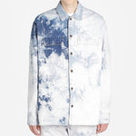 Off-White Colour Colour Rendering Ink Lapel Loose Denim Jacket Men White OMYD017R203860201414