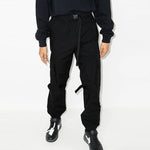 Off-White FW21 Logo Solid Color Cargo Casual Pants Ordinary Version Black OMCF031C99FAB0011010