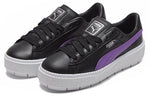 (WMNS) PUMA Platform Trace Baseplate Shoes For Black/Purple 366109-05