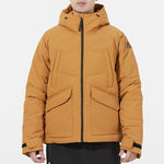 Men's adidas Big Baffle Jkt Casual Sports Zipper Cardigan Hooded Down Jacket Turmeric GQ2506