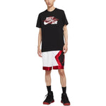 Air Jordan Alphabet Logo Pattern Printing Round Neck Casual Short Sleeve Black DN1445-010