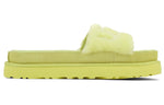 (WMNS) UGG Laton Fur Slide Yellow Slippers 1111236-MRT