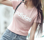 (WMNS) adidas neo Round Neck Sports Short Sleeve Pink FP7875