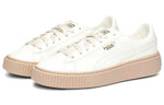 (WMNS) PUMA Basket Platform Patent Marshmallow 'White' 363314-05