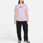 (WMNS) Nike Logo Plant Printing Casual Sports Round Neck Short Sleeve Pink Purple T-Shirt DN5887-530