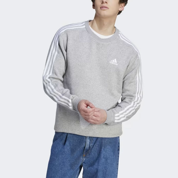 adidas Essentials Fleece 3-Stripes Sweatshirt 'Medium Grey Heather' IJ6470