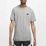 Men's Nike Embroidered Small Round Neck Short Sleeve Dark Grey T-Shirt AR4999-064