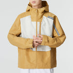 Men's adidas Th Protek Wvjkt Colorblock Athleisure Casual Sports Hooded Jacket Brown Yellow HM5167