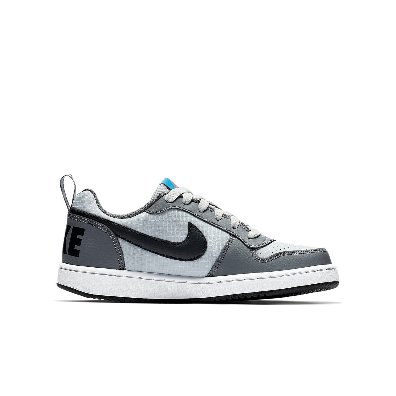 (GS) Nike Court Borough Low Shoes Grey/Black/Blue 839985-006