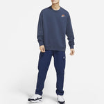 Men's Nike Logo Embroidered Round Neck Sports Pullover Blue DR7834-437