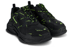 Balenciaga Triple S Sneaker 'Allover Logo - Black Fluo Yellow' 536737W2FA11070