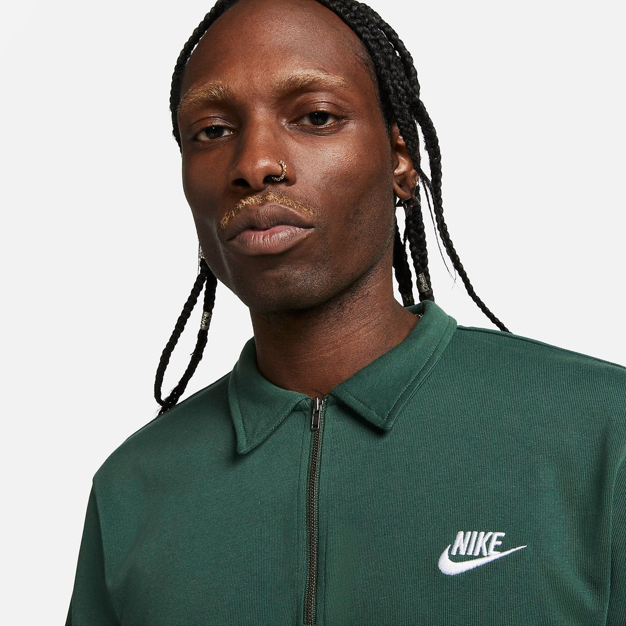 Nike Club Long-Sleeve Top 'Green White Black' FB7798-323