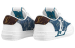 (WMNS) LOUIS VUITTON Charlie Sneakers 'White with Denim Monogram' 1A9S44