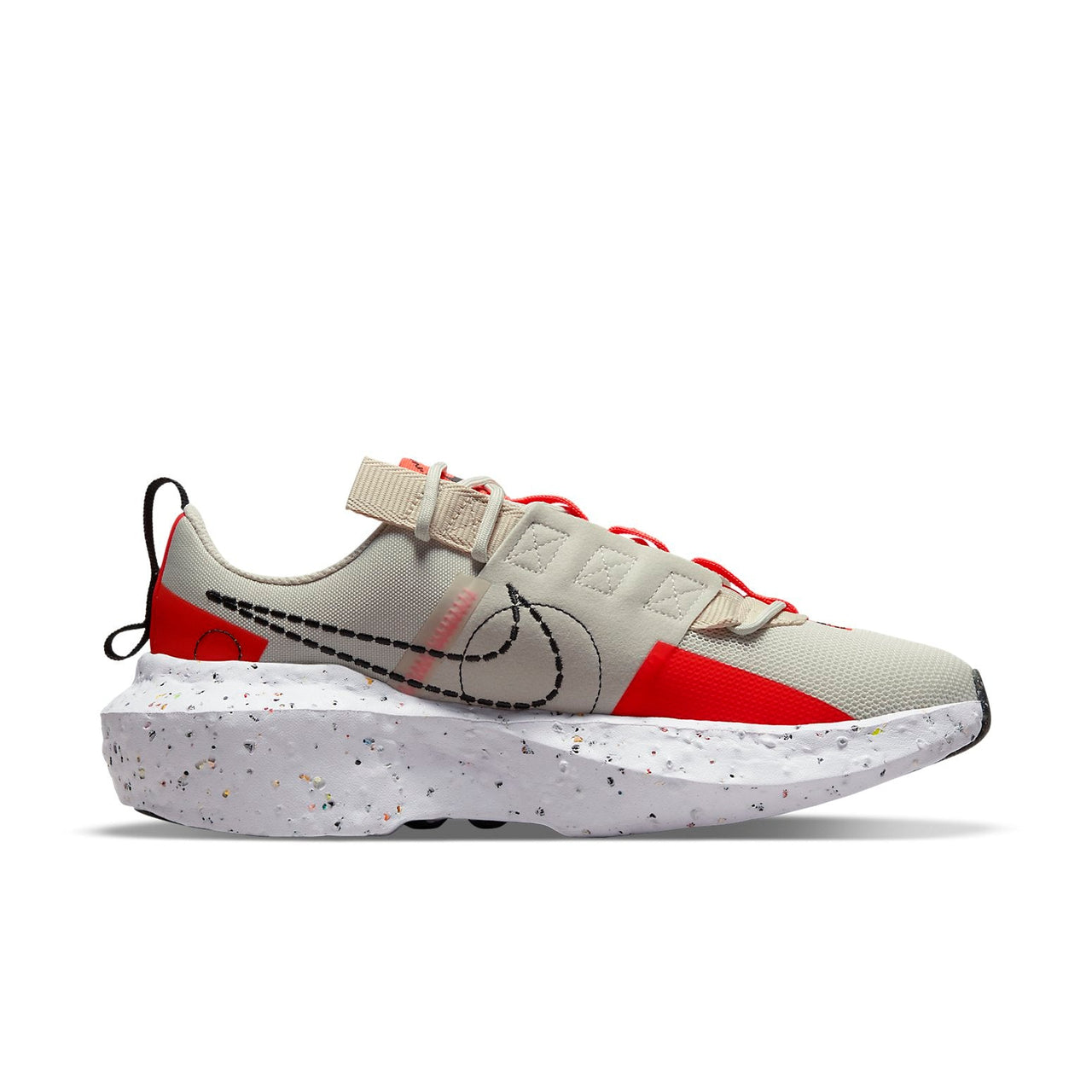 (WMNS) Nike Crater Impact 'Light Bone Bright Crimson' CW2386-003
