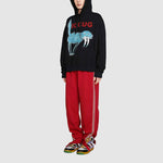 Men's Gucci x Freya Hartas Crossover FW21 Animal Printing Drawstring Black 646953-XJDJN-1082