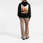Men's Off-White FW21 Logo Alphabet Arrow Pattern Printing Pullover Loose Fit Black OMBB085F21FLE0121084