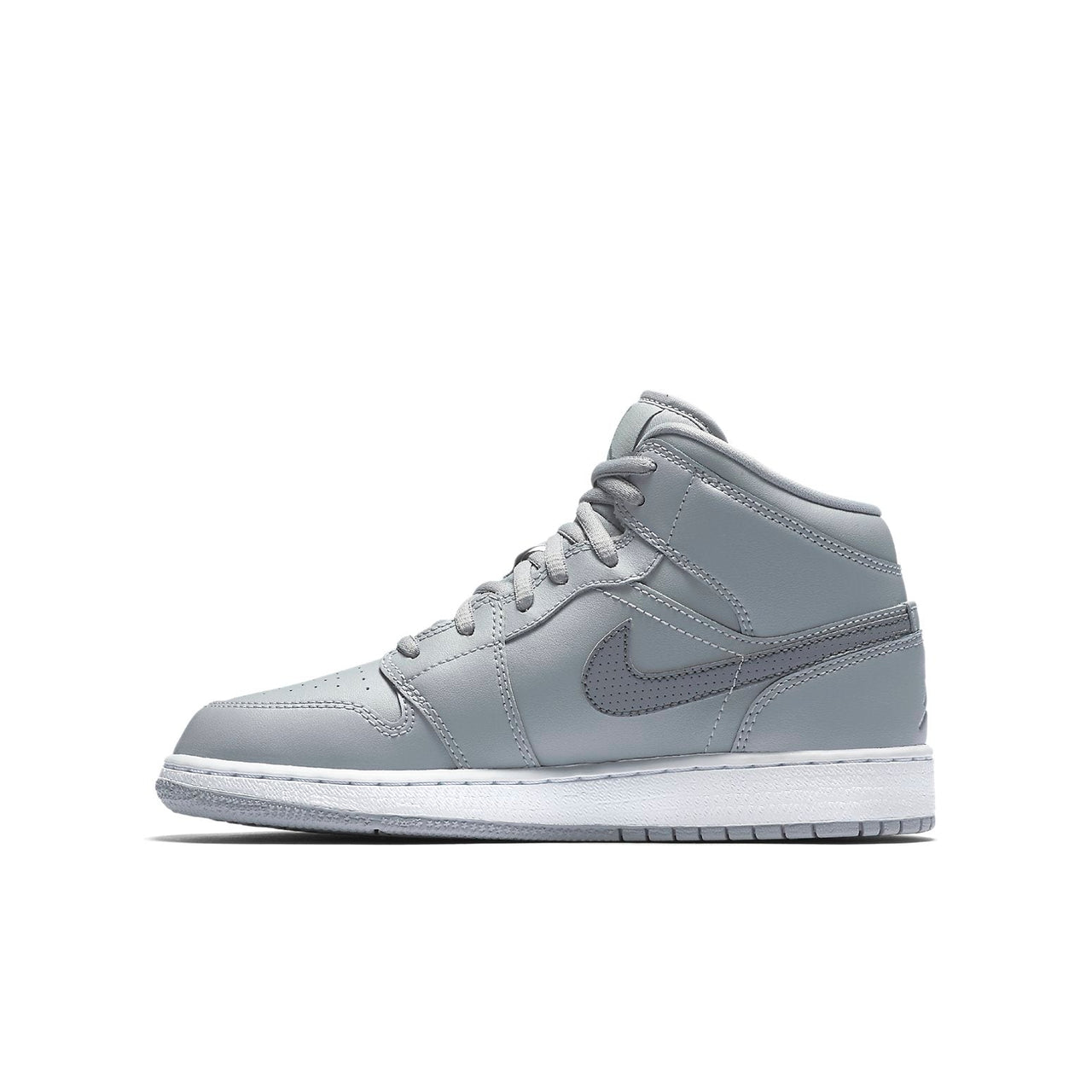 (GS) Air Jordan 1 Mid 'Wolf Grey' 554725-033