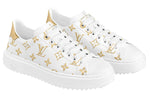 (WMNS) LOUIS VUITTON Time Out Sneakers 'White with Gold Monogram' 1A8TAA