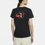 (WMNS) Nike Sportswear China Printing Short Sleeve 'Black' CZ3580-010