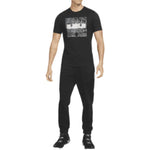 Nike Lebron Pattern Printing Knit Casual Short Sleeve Black DQ1884-010