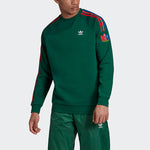 adidas originals 3D Logo Round Neck Casual Sports Green GF0224