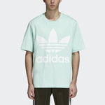 adidas originals Large Logo Printing Round Neck Short Sleeve Mint Green DH5839