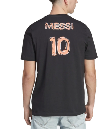 adidas Messi Football Icon Graphic Tee 'Black' HT5182