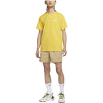 Nike Solid Color Embroidered Small Round Neck Short Sleeve Yellow AR4999-709