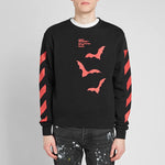 Off-White Bats Logo Round Neck Slim-Fit Sweater OMBA025E19D250071020