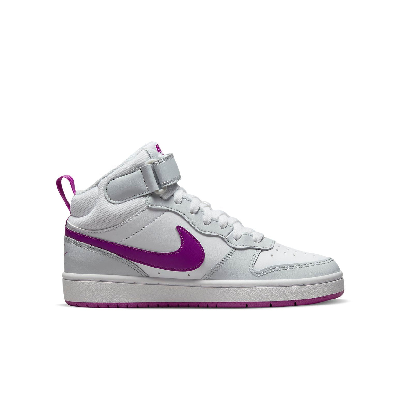 (GS) Nike Court Borough Mid 2 'Pure Platinum Vivid Purple' CD7782-009