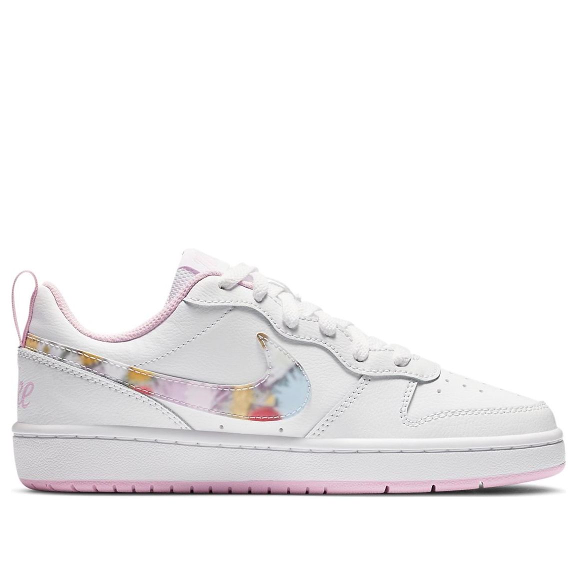 (GS) Nike Court Borough Low 2 SE 'Floral Swoosh' CK5426-100