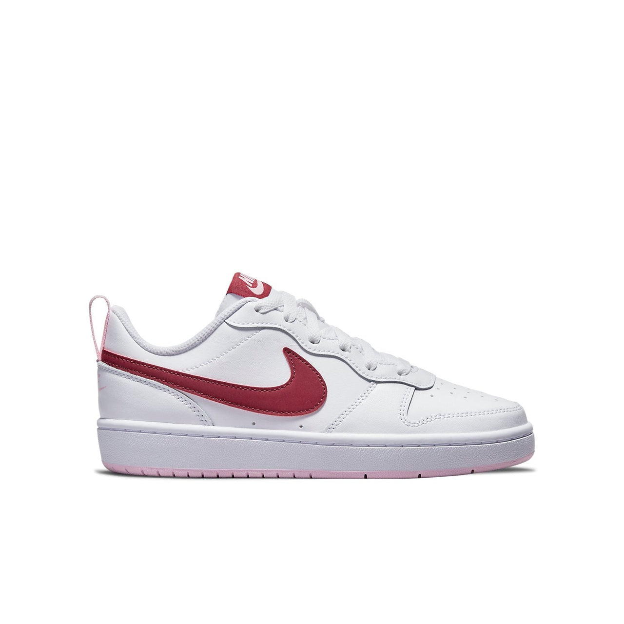 (GS) Nike Court Borough Low 2 'White Dark Beetroot' BQ5448-120