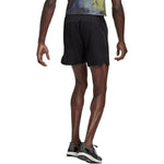 Men's adidas Solid Color Logo Printing Elastic Waistband Gym Shorts Black HD3557