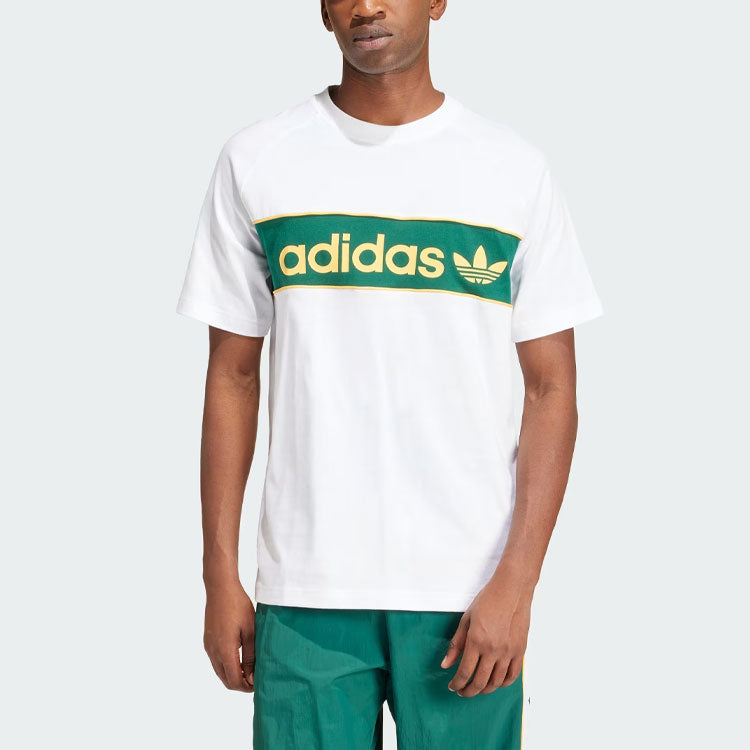 adidas originals Archive Tee Asia Sizing 'White Green' IU0198