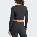 (WMNS) adidas Essentials Rib Long Sleeve Tee 'Black' II8055