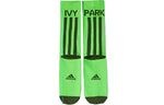 adidas originals x IVY PARK Crossover Contrasting Colors Logo Sports Mid Calf Socks 3 Pairs White / Gray / Green HM2598