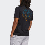 adidas Iso Tee Basketball Sports Printing Round Neck Short Sleeve Black GQ8381