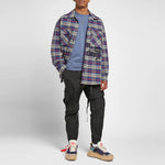Off-White C/O VIRGIL ABLOH OW FLANNEL CHECK SHIRT BLUE OMGA091F19F330063010